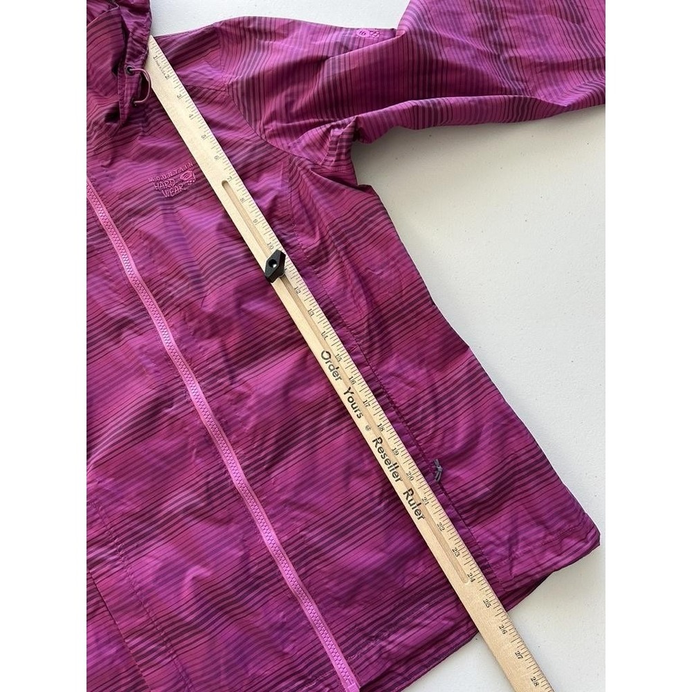 Mountain Hardwear Jacket Womens Medium Pink Dry.Q Hooded Windbreaker Hiking - Picture 8 of 13